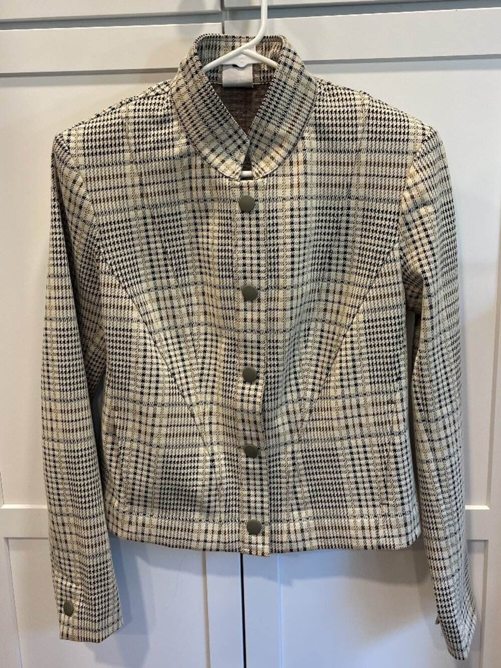 Cabi 4498 Glen Plaid Travel Jacket - Size S